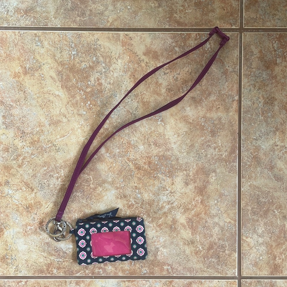 Vera Bradley lanyard and card holder.